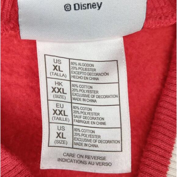 Disney Parks Women's XL Bomber Jacket Varsity Letterman’s Mickey Mouse Snaps Red - Picture 4 of 4